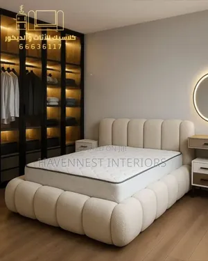 King Size Padded Bed Frame - Brand New