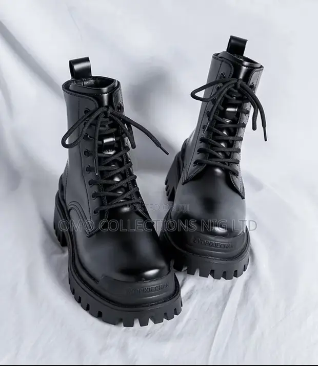 Women's Lace-Up Sole Ankle Boots - Black, Brown, Grey - 1
