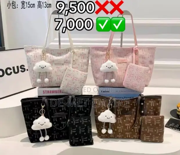 Designer Tote Bags - Leather or Chain Straps - 1