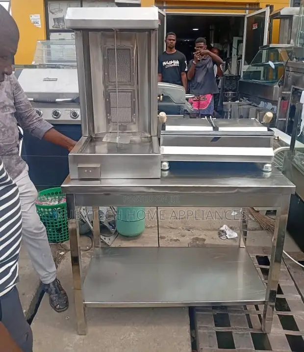 Complete Shawarma Machine Toaster with Table - Commercial Fast Food - 1