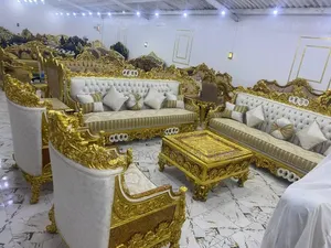 Egyptian Royal Sofa Chairs with Center Table Set