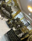 Egyptian Royal Sofa Chairs with Center Table Set - 3