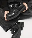 UrbanEdge Men's Black Platform Oxford Shoes - Brand New - 2