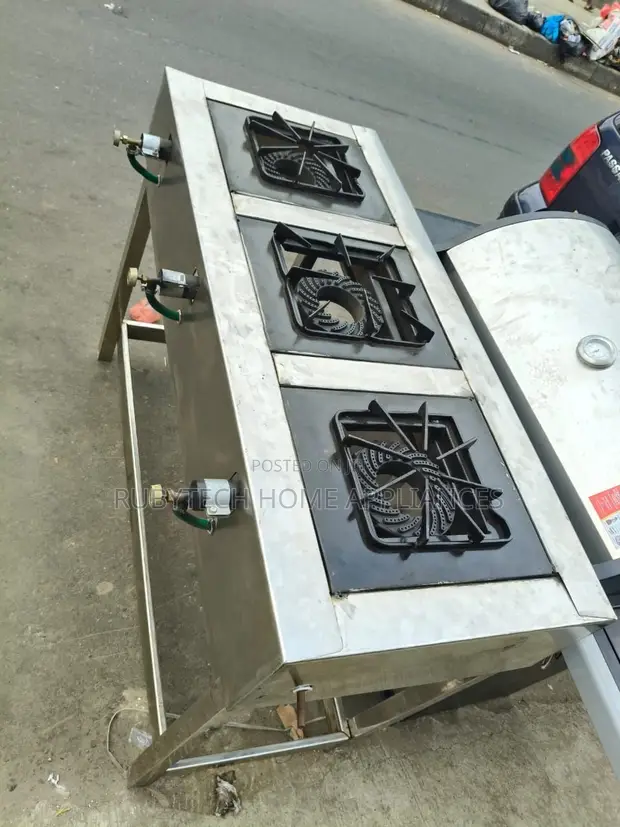 3 Burner Industrial Steel Gas Cooker - Sabon Abu - 1