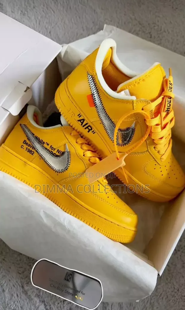 Off-White x Nike Air Force 1 '07 'University Gold' - 1