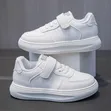 Kids White Velcro Sneakers - 1