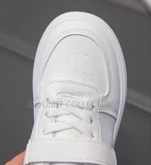 Kids White Velcro Sneakers