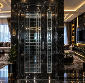 Brand New 4ft x 7ft Marble Black Steel Security Door