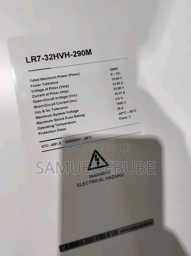 Samsonic Ventures Longi Solar Panel 290W Mono - 1