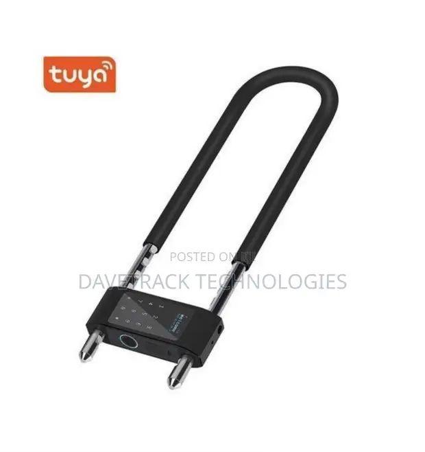 Long U-Shaped Smart Lock with Fingerprint & Keypad - 1