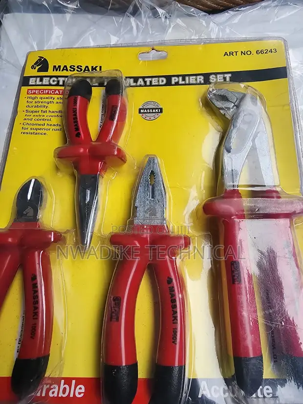 Set of 4 Insulated Pliers - 1