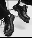 UrbanEdge Men's Black Leather Zipper Detail Boots - Brand New - 1