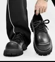 UrbanEdge Men's Black Leather Zipper Detail Boots - Brand New - 2