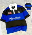 Men's Red & Blue Colourblock Polo Shirt - New - 4