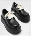 UrbanEdge Women's Black Faux Leather Platform Oxford Shoes - Brand New - 1