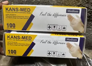 Kans-Med Premium Latex Medical Examination Gloves (Medium)