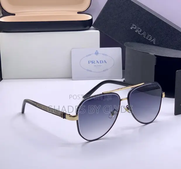 Prada Milano Sunglasses - Gold Black Edition - 1