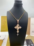 Rosary Cross Pendant Kal 'Yan Mata Rose Gold VVS Moissanite Diamond - 1