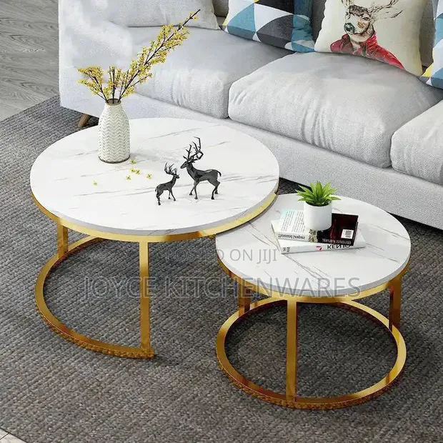 2-in-1 Faux Leather Center Table - 1