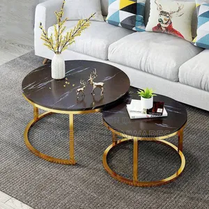 2-in-1 Faux Leather Center Table