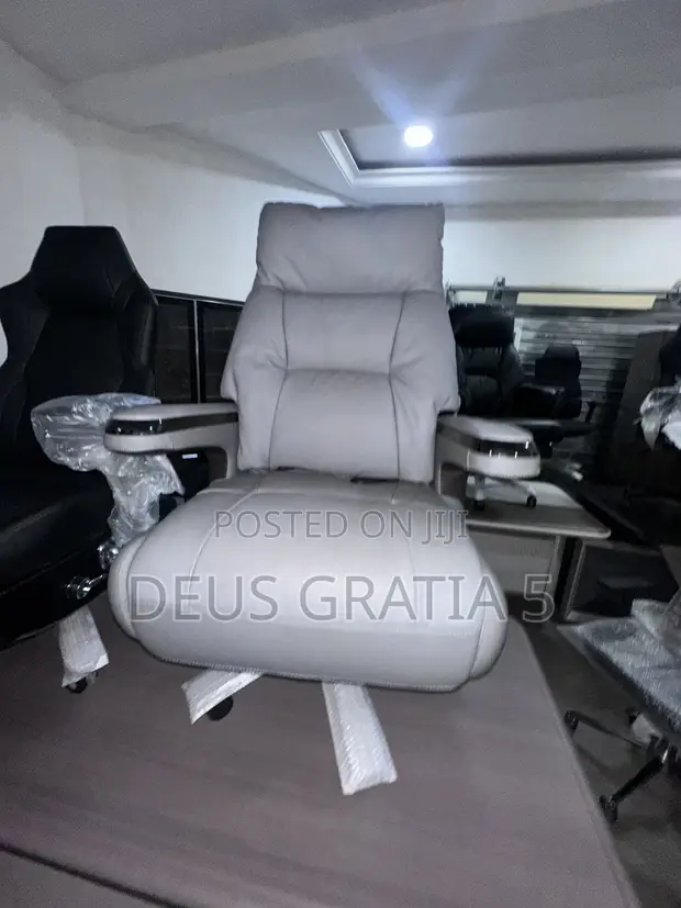 Executive Office Chair for Managers - Gray Leather - 1