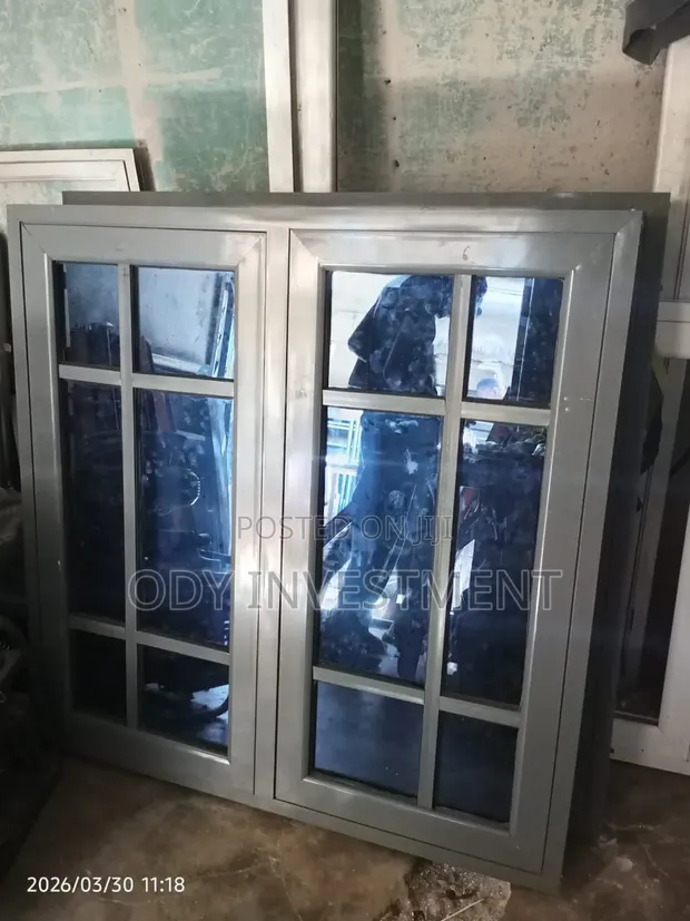 Aluminium Casement Window - Grey, Brand New - 1