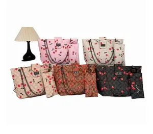 Cherry 2-in-1 Tote Shoulder Bag with Pouch