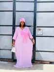Ankara Bubu Gown with Aso Oke Mix - 1