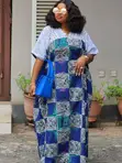 Ankara Bubu Gown with Aso Oke Mix - 4