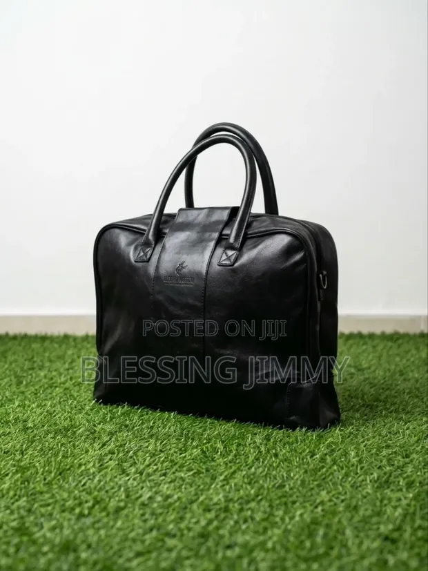 Classy Black Faux Leather Office Bag - 1
