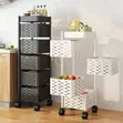 5-Tier Rolling Storage Rack Organizer - 2