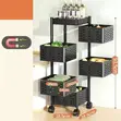 5-Tier Rolling Storage Rack Organizer - 3
