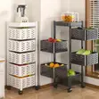 5-Tier Rolling Storage Rack Organizer - 5