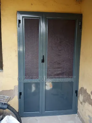 Dark Grey Aluminium Double Lift Net Door