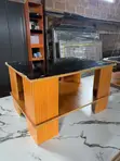 SM Center Table - Glossy Multicolored Wood - 1