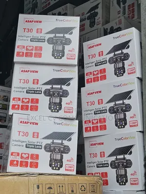 3-Lens Solar PTZ CCTV Camera
