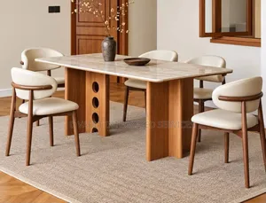 6 Seater Modern Marble Dining Set