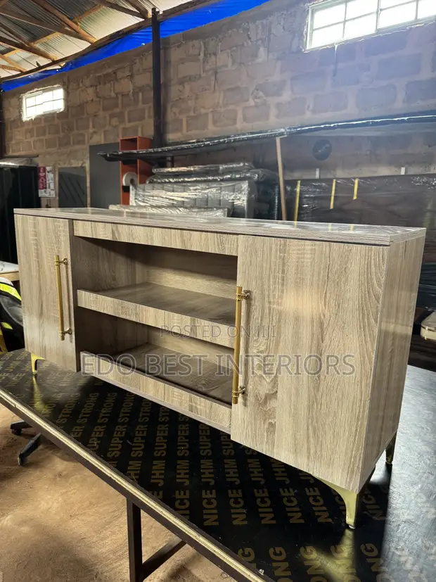 Home Interiors Multicolored TV Stand with Cupboard - 1