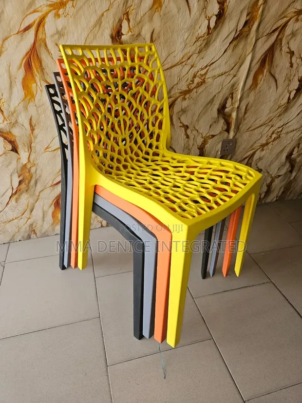 Modern Stackable Plastic Dining Chair - 1