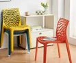 Modern Stackable Plastic Dining Chair - 2