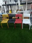 Modern Outdoor Slatted Chair - Garden Patio Dining Chair - 1