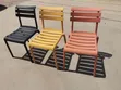 Modern Outdoor Slatted Chair - Garden Patio Dining Chair - 2