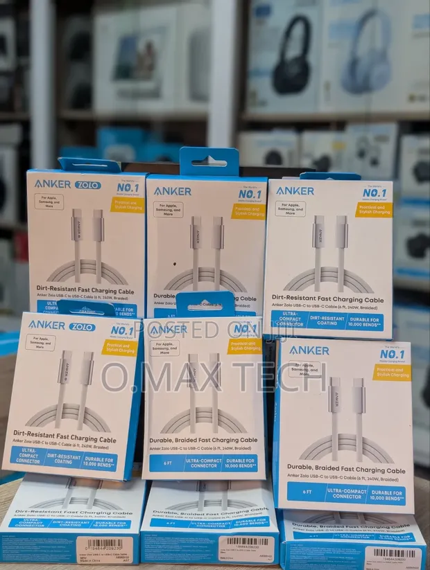 Anker Zolo USB-C to USB-C Cable (6ft, 240W, Braided) - 1