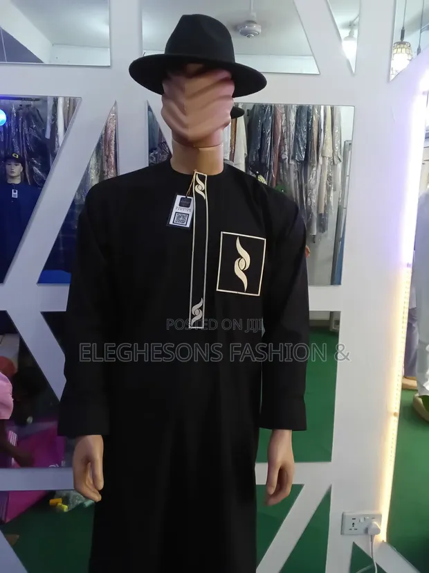 Fine Black Kaftan - Formal Men's Wear - 1