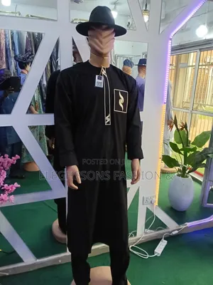 Fine Black Kaftan - Formal Men's Wear