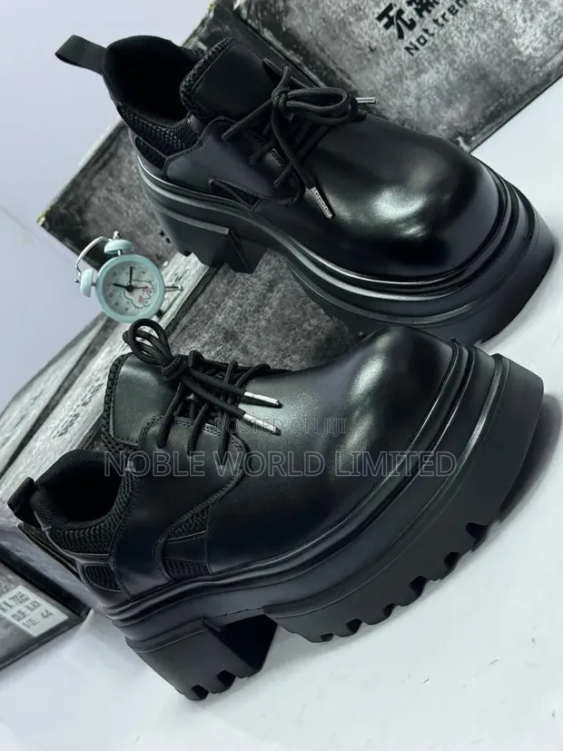 Black High Grade Chunky Shoes - Sabon Kaya - 1