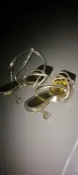 Elegant Strappy Women's Heeled Sandals - Gold - 2