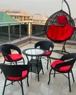 4-Seater Outdoor Set + Swing Egg Chair - 1