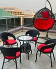 4-Seater Outdoor Set + Swing Egg Chair - 2