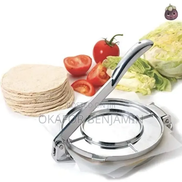 Aluminum Stainless Steel Tortilla Dough Press - 1